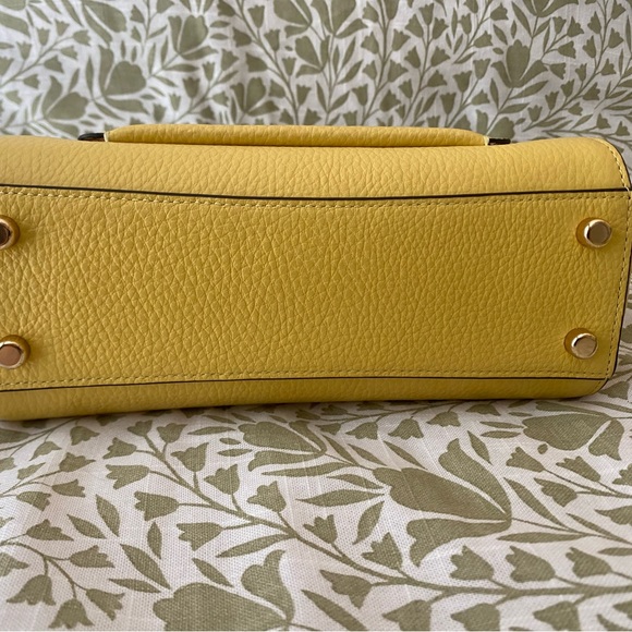 Coach Mini Lane Top Handle in Yellow - Picture 3 of 6